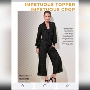 Cabi Impetuous Topper and Impetuous pant